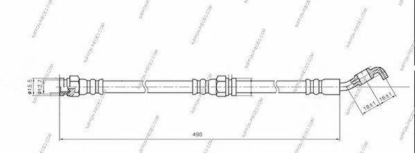 NPS M370A78 Гальмівний шланг