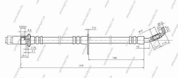 NPS T370A157 Гальмівний шланг