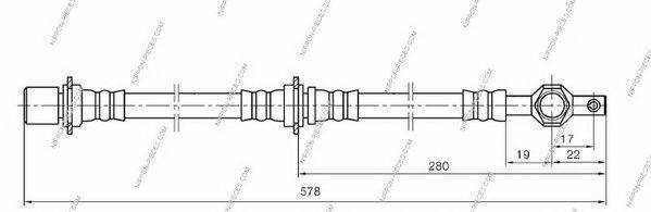 NPS T370A75 Гальмівний шланг