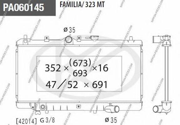 NPS M156A29 Радіатор, охолодження двигуна