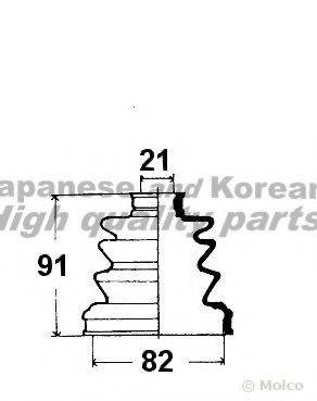 ASHUKI 08640005 Комплект пильника, приводний вал