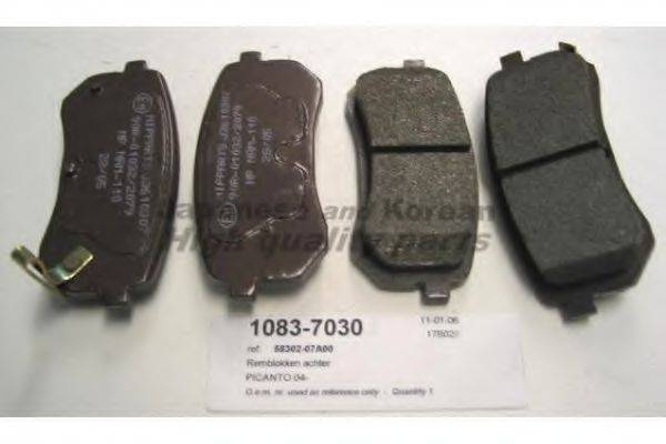ASHUKI 10837030 Комплект гальмівних колодок, дискове гальмо