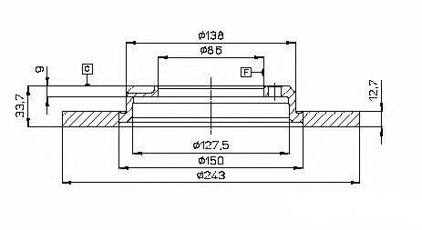 ASHUKI C65013 гальмівний диск