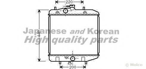 ASHUKI D55001 Радіатор, охолодження двигуна