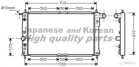 ASHUKI J20901 Радіатор, охолодження двигуна