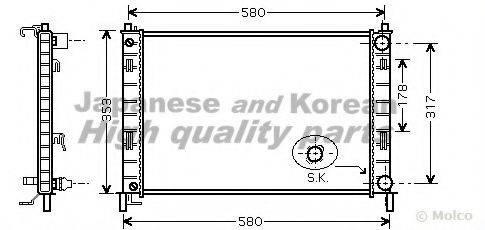 ASHUKI M55315 Радіатор, охолодження двигуна