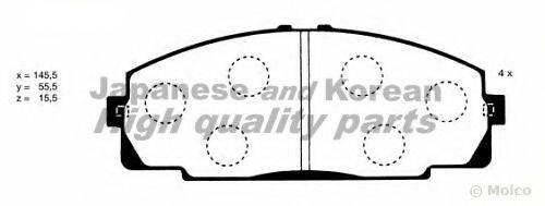 ASHUKI T11265 Комплект гальмівних колодок, дискове гальмо