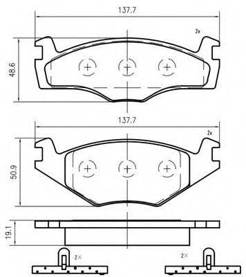 VEMA K404603 Комплект гальмівних колодок, дискове гальмо