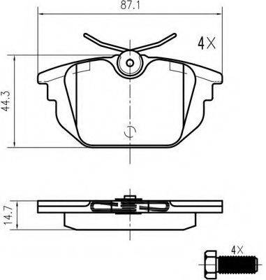 VEMA K619600 Комплект гальмівних колодок, дискове гальмо