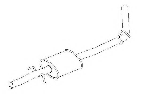 KLARIUS 240954 Середній глушник вихлопних газів