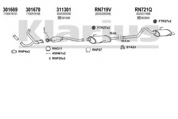 KLARIUS 720748U Система випуску ОГ