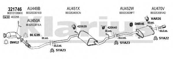 KLARIUS 940755U Система випуску ОГ