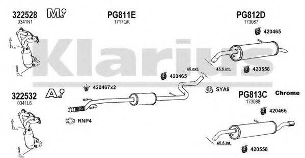 KLARIUS 631258U Система випуску ОГ