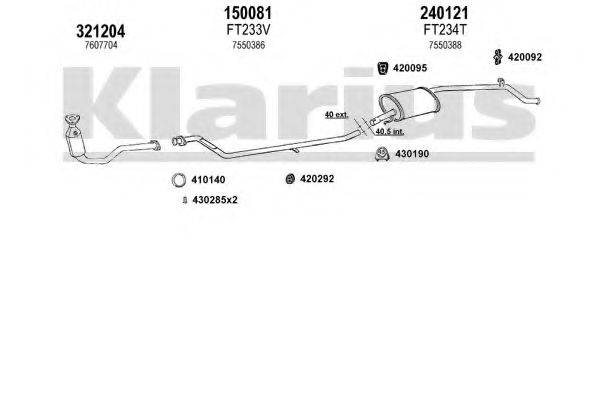 KLARIUS 330139E Система випуску ОГ