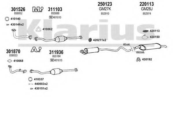 KLARIUS 390954E Система випуску ОГ