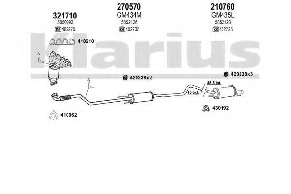 KLARIUS 391196E Система випуску ОГ