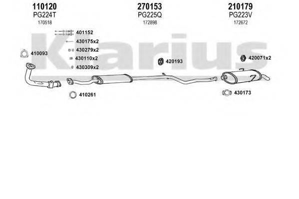 KLARIUS 630125E Система випуску ОГ