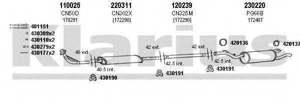 KLARIUS 630290E Система випуску ОГ