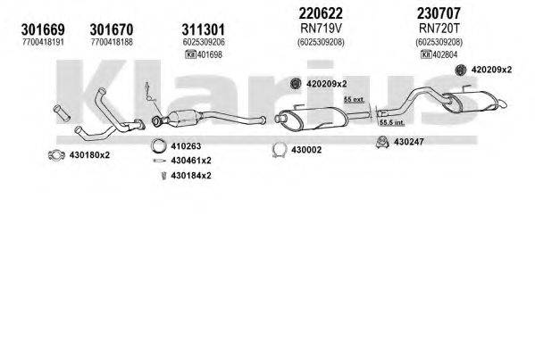 KLARIUS 720747E Система випуску ОГ