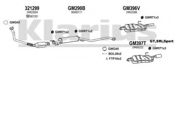 KLARIUS 391202U Система випуску ОГ