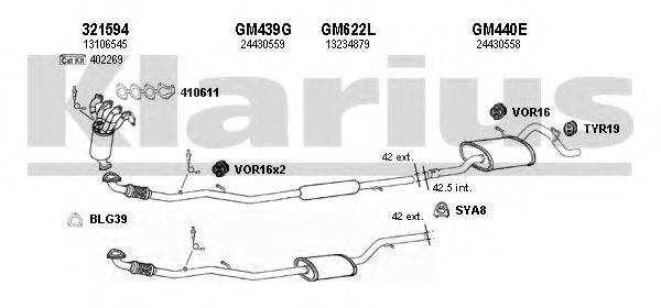 KLARIUS 391256U Система випуску ОГ