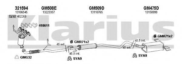 KLARIUS 391334U Система випуску ОГ