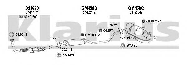 KLARIUS 391510U Система випуску ОГ