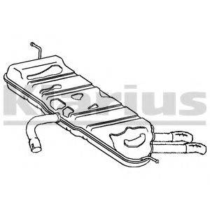 KLARIUS AU398B Глушник вихлопних газів кінцевий