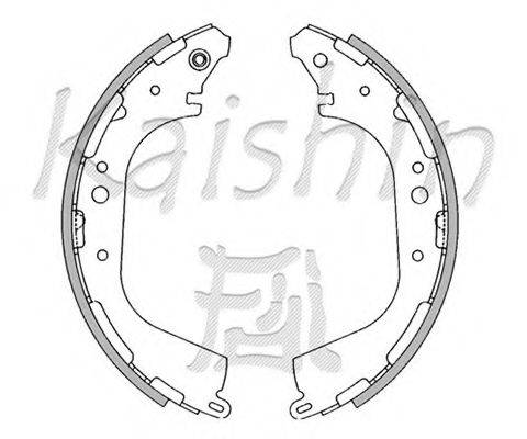 KAISHIN K1189 Комплект гальмівних колодок