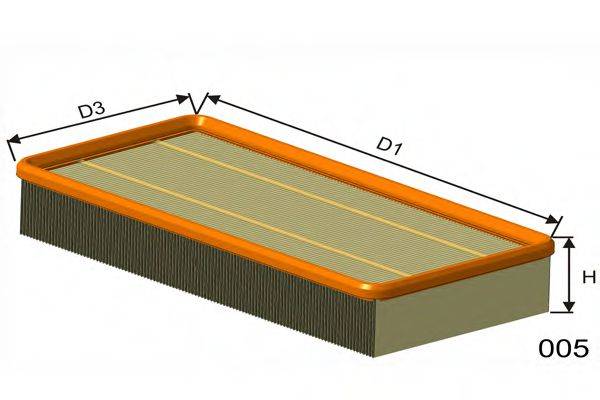 MISFAT P402 Повітряний фільтр