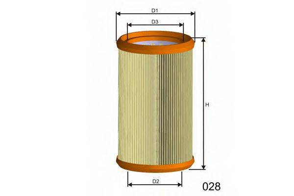 MISFAT R268 Повітряний фільтр