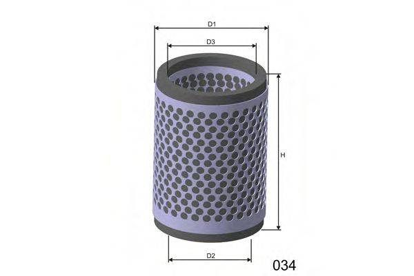 MISFAT R843 Повітряний фільтр