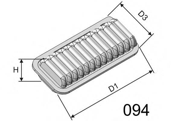 MISFAT P247 Повітряний фільтр