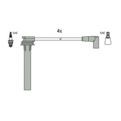 HITACHI 134269 Комплект дротів запалювання