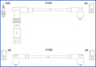 HITACHI 134700 Комплект дротів запалювання