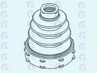 ERT 500432 Комплект пильника, приводний вал