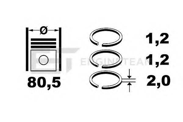 ET ENGINETEAM R1003300 Комплект поршневих кілець