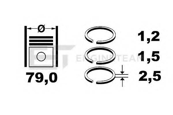 ET ENGINETEAM R1003400 Комплект поршневих кілець