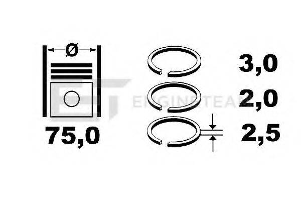 ET ENGINETEAM R1004100 Комплект поршневих кілець