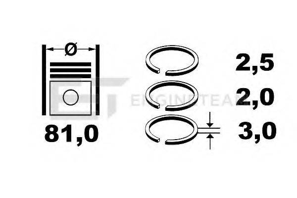 ET ENGINETEAM R1004900 Комплект поршневих кілець