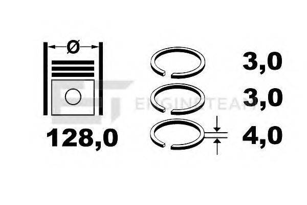 ET ENGINETEAM R1007200 Комплект поршневих кілець