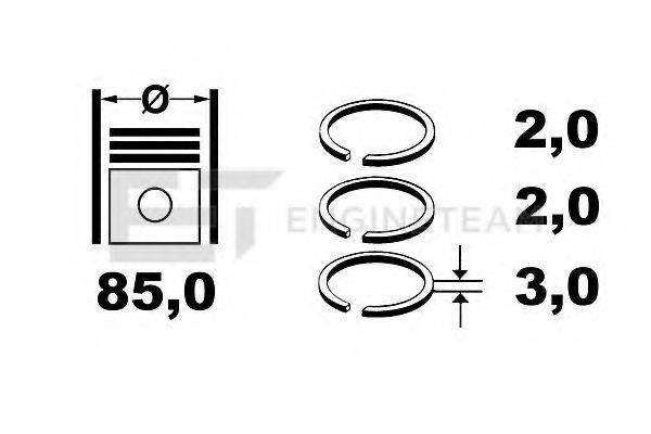 ET ENGINETEAM R4001200 Комплект поршневих кілець