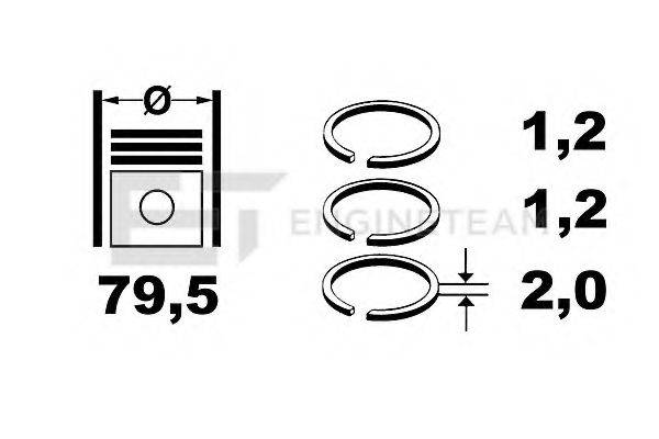 ET ENGINETEAM R1003750 Комплект поршневих кілець