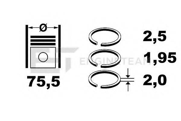 ET ENGINETEAM R1009350 Комплект поршневих кілець