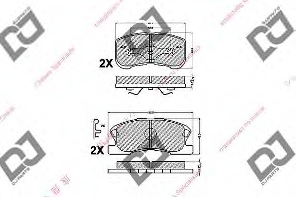 DJ PARTS BP1013 Комплект гальмівних колодок, дискове гальмо