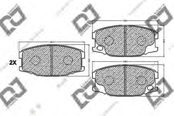 DJ PARTS BP1060 Комплект гальмівних колодок, дискове гальмо