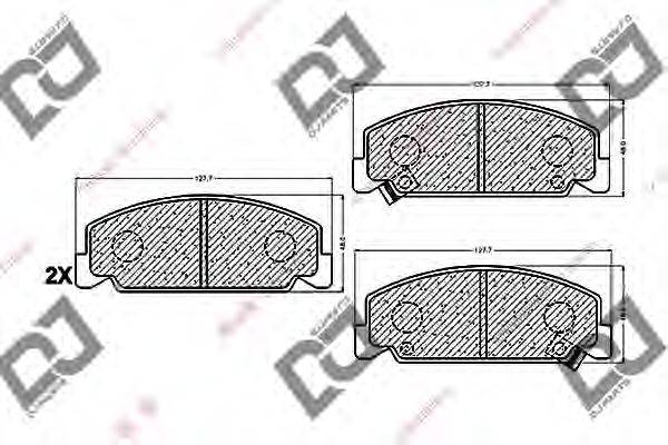 DJ PARTS BP1214 Комплект гальмівних колодок, дискове гальмо