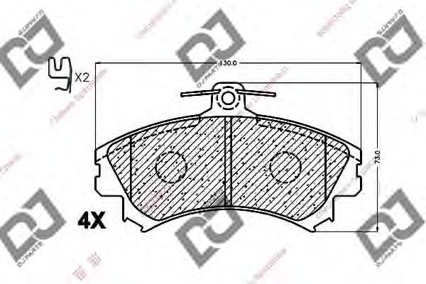 DJ PARTS BP1365 Комплект гальмівних колодок, дискове гальмо