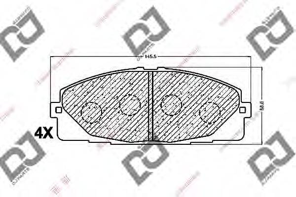 DJ PARTS BP1397 Комплект гальмівних колодок, дискове гальмо