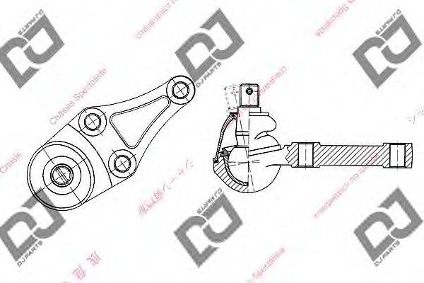 DJ PARTS DB1035 несучий / напрямний шарнір